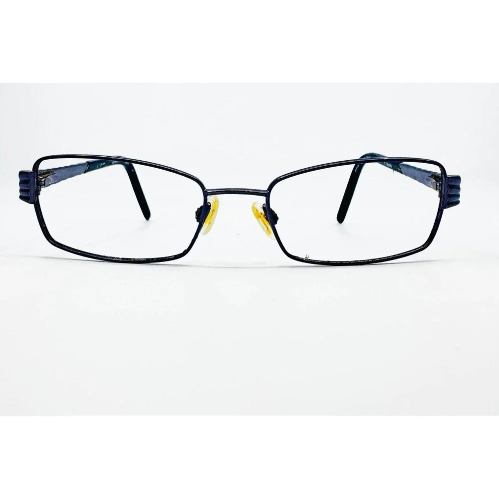 Ellen Tracy Corsica Eyeglasses Frames Womens Navy Blue Textured 51-17-135 39681